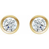 14K Yellow 1/5 CTW Natural Diamond Bezel-Set Earring