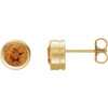 14K Yellow Natural Citrine Bezel-Set Earrings