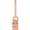 14 Karat Rose Gold Lab Grown Diamond Solitaire Necklace 1/6 CT, 18 Inch - $717