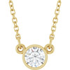 14K Yellow 1/4 CT Lab-Grown Diamond Solitaire 18" Necklace 