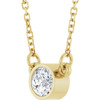 14K Yellow 1/4 CT Lab-Grown Diamond Solitaire 18" Necklace 