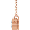 14K Rose 1/3 CT Lab-Grown Diamond Solitaire 18" Necklace 