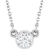 14 Karat White Gold Lab Grown Diamond Solitaire Necklace 1/3 CT, 18 Inch - $783