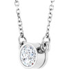 14 Karat White Gold Lab Grown Diamond Solitaire Necklace 1/3 CT, 18 Inch - $783