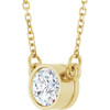 14K Yellow 1/2 CT Lab-Grown Diamond Solitaire 18" Necklace 
