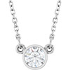 14 Karat White Gold Lab Grown Diamond Solitarie Necklace 1/4 CT, 18 Inch - $799