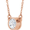 14 Karat Rose Gold Lab Grown Diamond Solitaire Necklace 1/2 CT, 18 Inch - $918