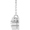 14K White 1/2 CT Lab-Grown Diamond Solitaire 18" Necklace 