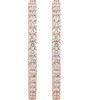 14K Rose 3 CTW Lab-Grown Diamond Inside-Outside 34.5 mm Hinged Hoop Earrings