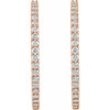 14K Rose 5 CTW Lab-Grown Diamond Inside-Outside 41.5 mm Hinged Hoop Earrings