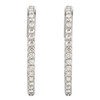 14K White 1 CTW Lab-Grown Diamond Inside-Outside 26.5 mm Hinged Hoop Earrings