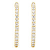 14K Yellow 2 CTW Lab-Grown Diamond Inside-Outside 29.5 mm Hinged Hoop Earrings