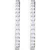 14K White 5 CTW Natural Diamond Inside-Outside Hinged 37.8 mm Hoop Earrings
