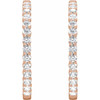 14K Rose 5 CTW Lab-Grown Diamond Inside-Outside Hinged 37.8 mm Hoop Earrings