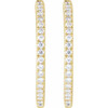 14K Yellow 1/2 CTW Lab-Grown Diamond 22.9 mm Hoop Earrings
