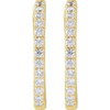 14K Yellow 1/3 CTW Lab-Grown Diamond 16.3 mm Hoop Earrings