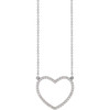 14K White 1/4 CTW Natural Diamond Petite Heart 16" Necklace  