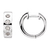 14K White 1/6 CTW Natural Diamond 15.2 mm Hoop Earrings
