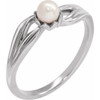 Platinum Cultured Freshwater Pearl Ring