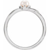 Platinum Cultured Freshwater Pearl Ring