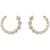 14K Yellow 1/2 CTW Natural Diamond Front-Back Earrings
