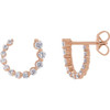 14K Rose 1/2 CTW Lab-Grown Diamond Front-Back Earrings