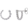 14K White 1/2 CTW Lab-Grown Diamond Front-Back Earrings