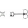 14K White 2 mm Square 1/10 CTW Lab-Grown Diamond Earrings