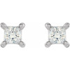 14K White 2.5 mm Square 1/5 CTW Lab-Grown Diamond Earrings