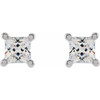 14K White 2.75 mm Square 1/4 CTW Lab-Grown Diamond Earrings