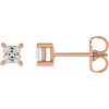 14K Rose 3 mm Square 1/3 CTW Lab-Grown Diamond Earrings