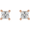 14K Rose 3 mm Square 1/3 CTW Lab-Grown Diamond Earrings