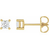 14K Yellow 3.9 mm Square 3/4 CTW Lab-Grown Diamond Earrings