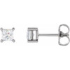 14K White 3.5 mm Square 1/2 CTW Lab-Grown Diamond Earrings