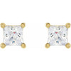 14K Yellow 3.5 mm Square 1/2 CTW Lab-Grown Diamond Earrings