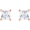 14K Rose 4.5 mm Square 1 CTW Lab-Grown Diamond Earrings