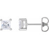 14K White 3.9 mm Square 3/4 CTW Lab-Grown Diamond Earrings