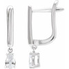 14K White 1/2 CTW Lab-Grown Diamond Lever Back Earrings