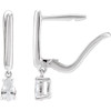 14K White 1/2 CTW Lab-Grown Diamond Lever Back Earrings