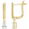 14K Yellow 1/2 CTW Lab-Grown Diamond Lever Back Earrings
