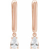 14K Rose 1/2 CTW Lab-Grown Diamond Lever Back Earrings