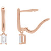 14K Rose 3/4 CTW Lab-Grown Diamond Lever Back Earrings