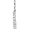 14 Karat White Gold Lab Grown Diamond Graduated Circle Necklace 3/8 CTW, 16-18 Inch - $1,022
