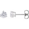 14K White 3/4 CTW Lab-Grown Diamond Stud Earrings