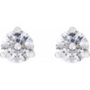 14K White 3/4 CTW Lab-Grown Diamond Stud Earrings