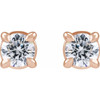 14K Rose 1/4 CTW Lab-Grown Diamond Cocktail-Style Stud Earrings