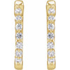 14K Yellow 1/5 CTW Lab-Grown Diamond Hoop Earrings