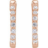 14K Rose 1/5 CTW Lab-Grown Diamond Hoop Earrings