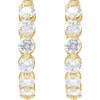 14K Yellow 1 CTW Lab-Grown Diamond Hoop Earrings