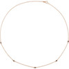 14K Rose 1/4 CTW Natural Black Diamond 5-Station 16-18" Necklace